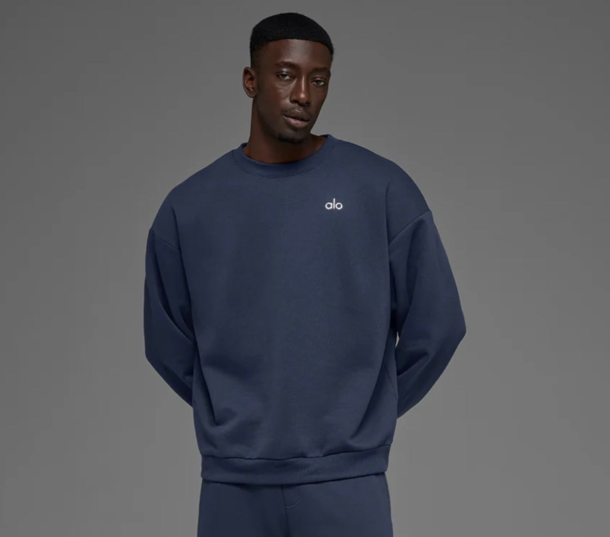 Athletic Wear: Accolade Crew Neck Pullover Navy Blue