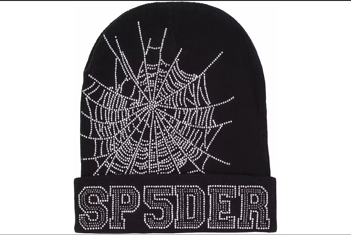 S5: Black Rhinestone Beanie