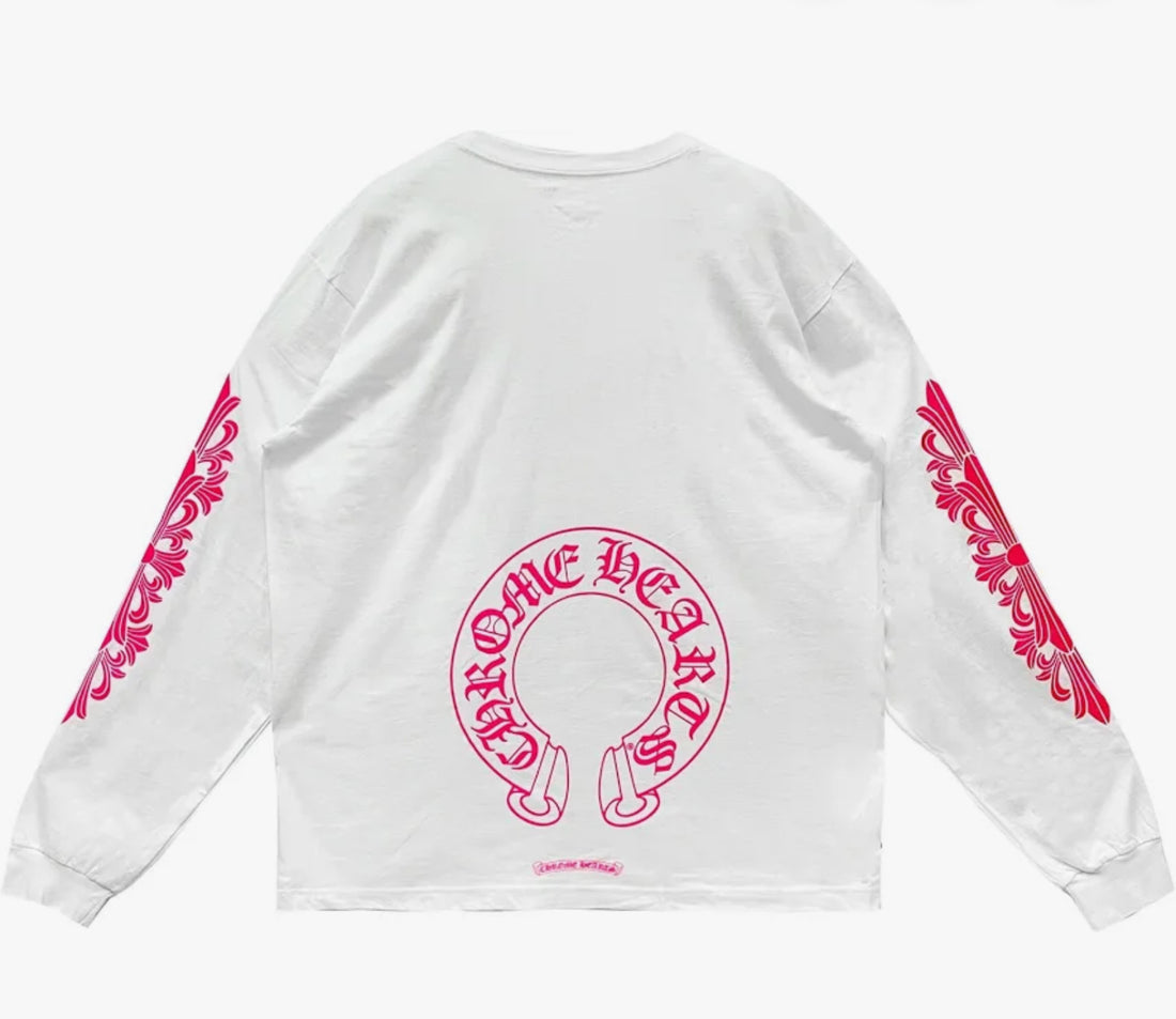 CH: White/Pink Horseshoe T-Shirt
