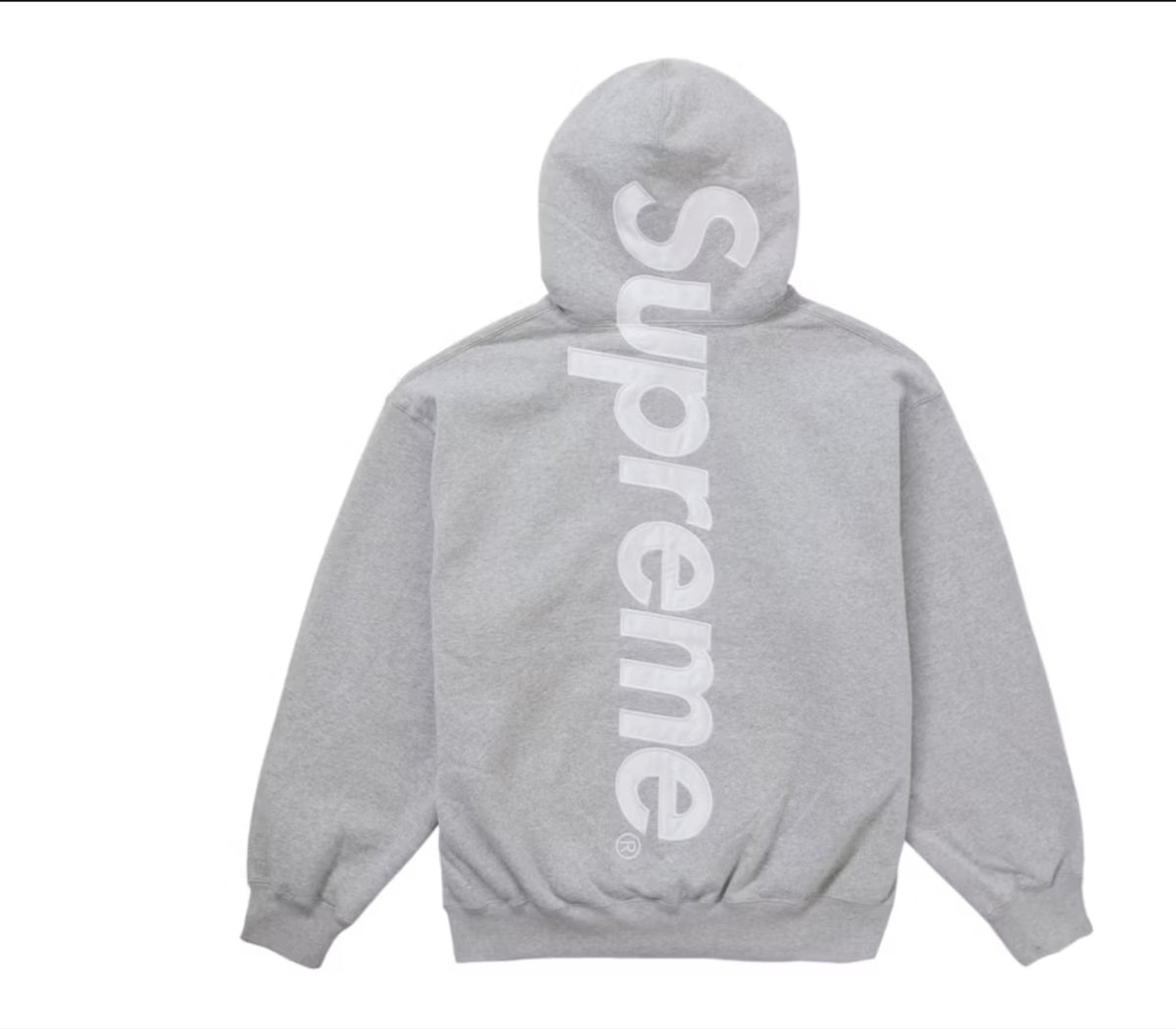 SPM: Satin Appliqué Sweatshirt Heather Grey