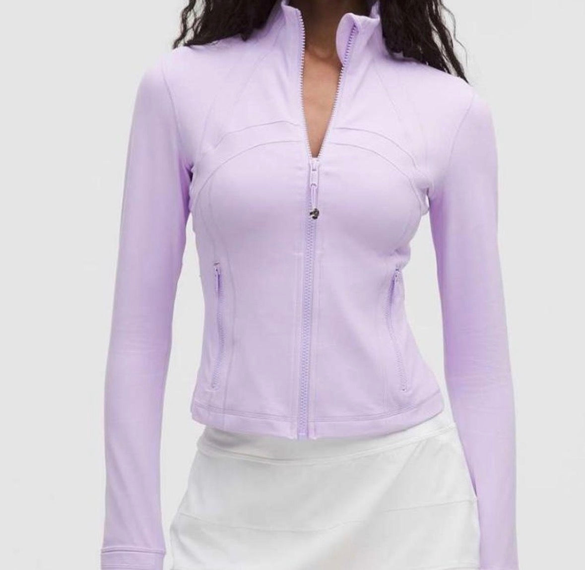 Athletic Wear: Lavender Frost Cropped Short Set