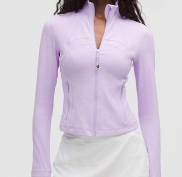 Athletic Wear: Lavender Frost Cropped Short Set