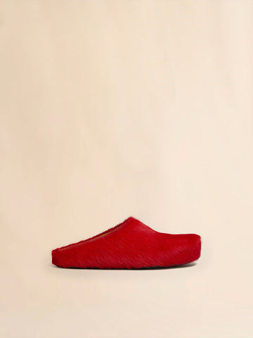 MARNI: Red Fussbett Sabot Mules
