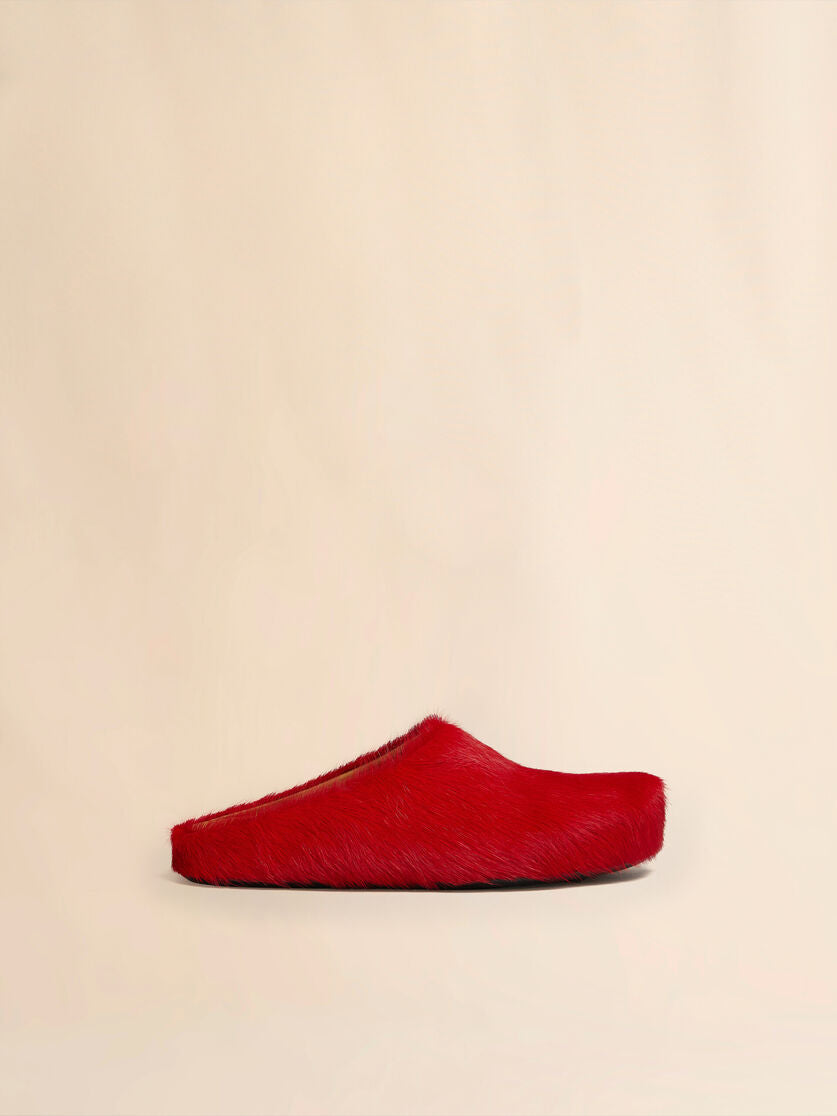MARNI: Red Fussbett Sabot Mules