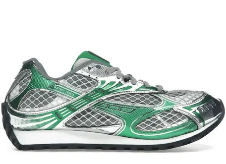 BOTTEGA VENETA ORBIT: Green/Silver Sneaker