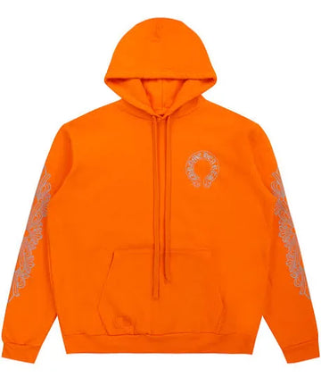 CH: Chrome Hearts Glitter Horseshoe Ultra Miami Sweatshirt Orange