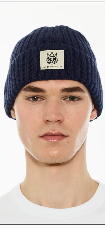 CULT OF INDIVIDUALITY: KNIT HAT MIDNIGHT BLUE