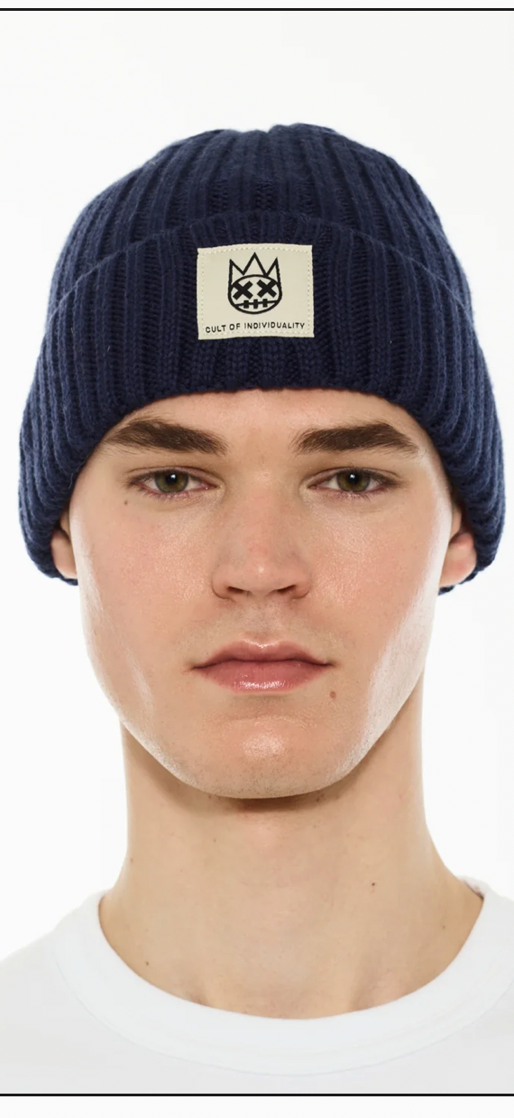 CULT OF INDIVIDUALITY: KNIT HAT MIDNIGHT BLUE