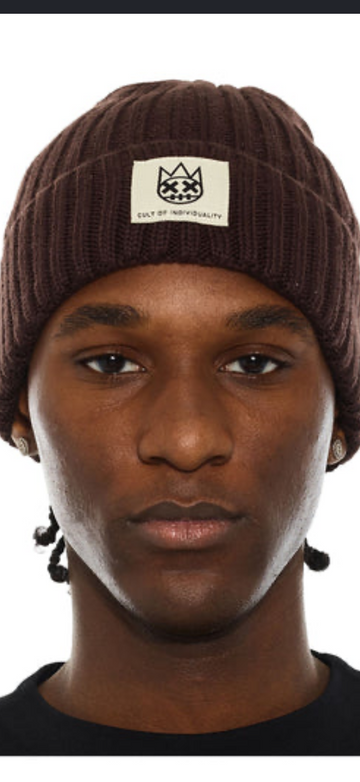 CULT OF INDIVIDUALITY: KNIT HAT CHOCOLATE