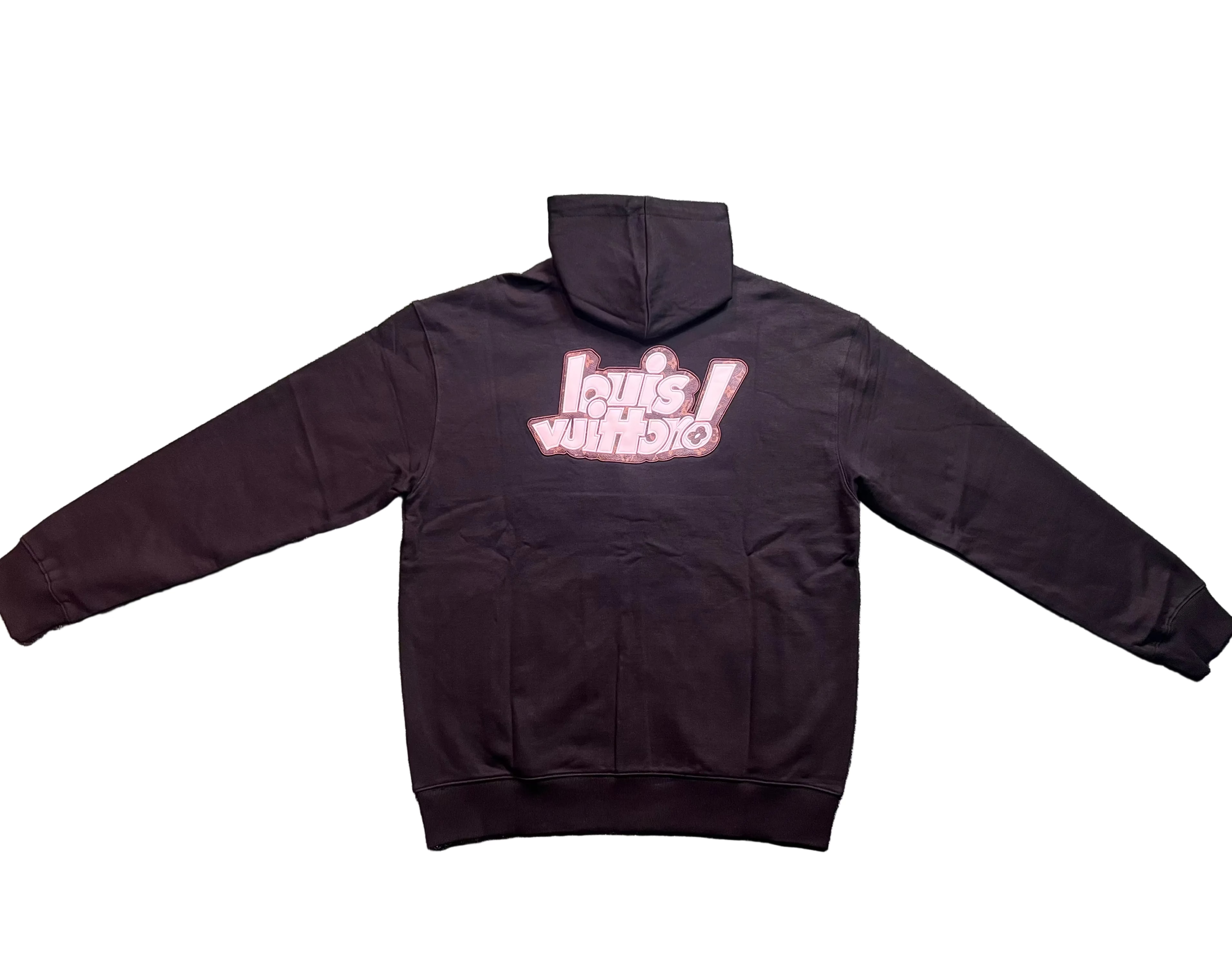 LVT: BLACK ZIP UP LOGO HOODIE