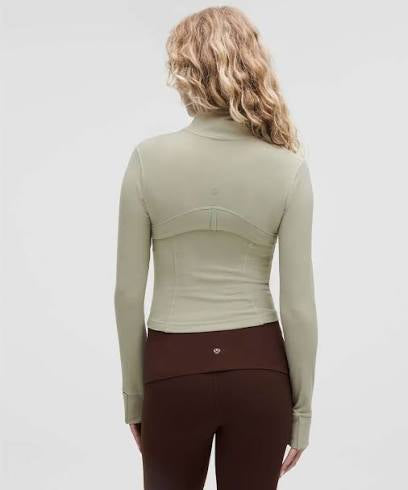 Athletic Wear: Fog Green Cropped Leggings Set