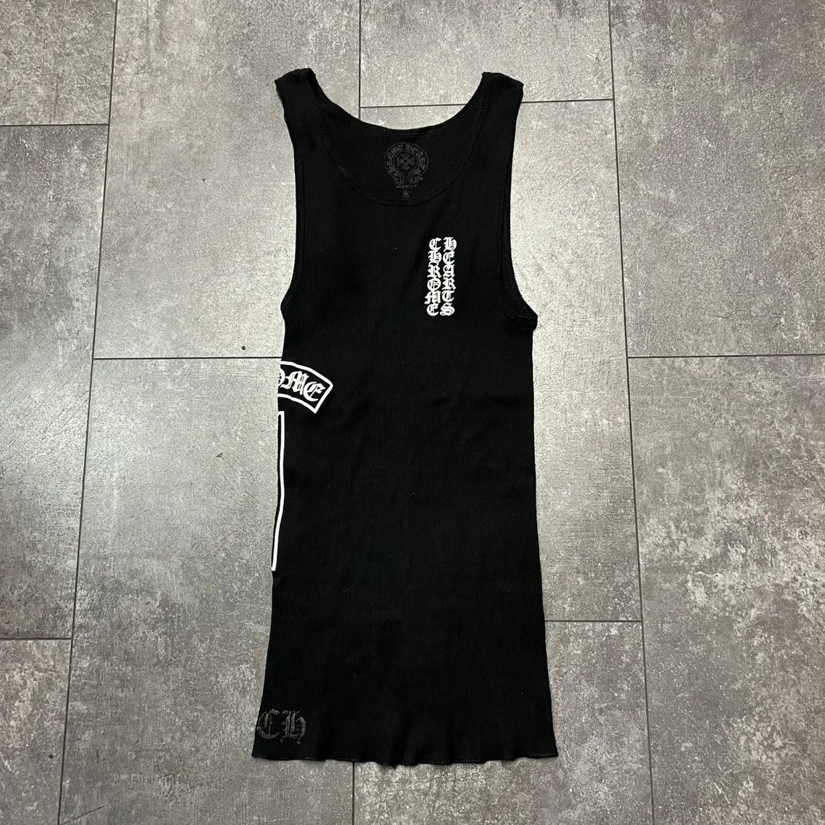 CH: BLK/WHITE T-BAR SCRIPT LOGO TANK TOP DRESS