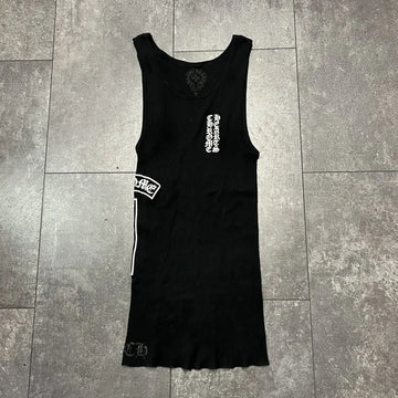 CH: BLK/WHITE T-BAR SCRIPT LOGO TANK TOP DRESS