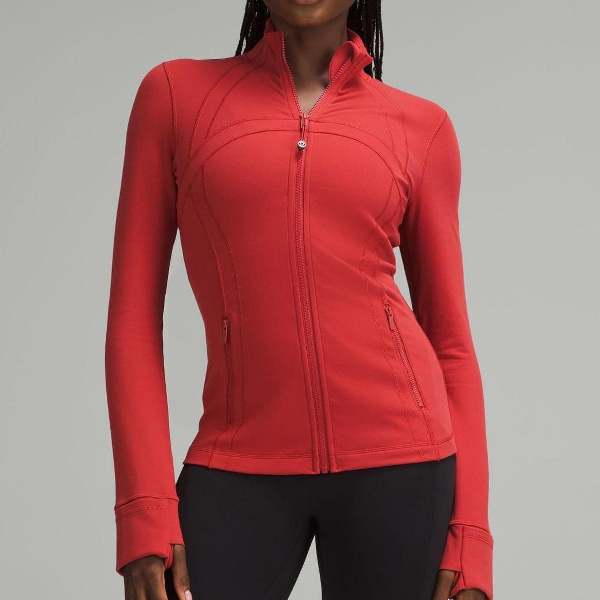 Athletic Wear: FULL ZIP LEGGINGS SET RED