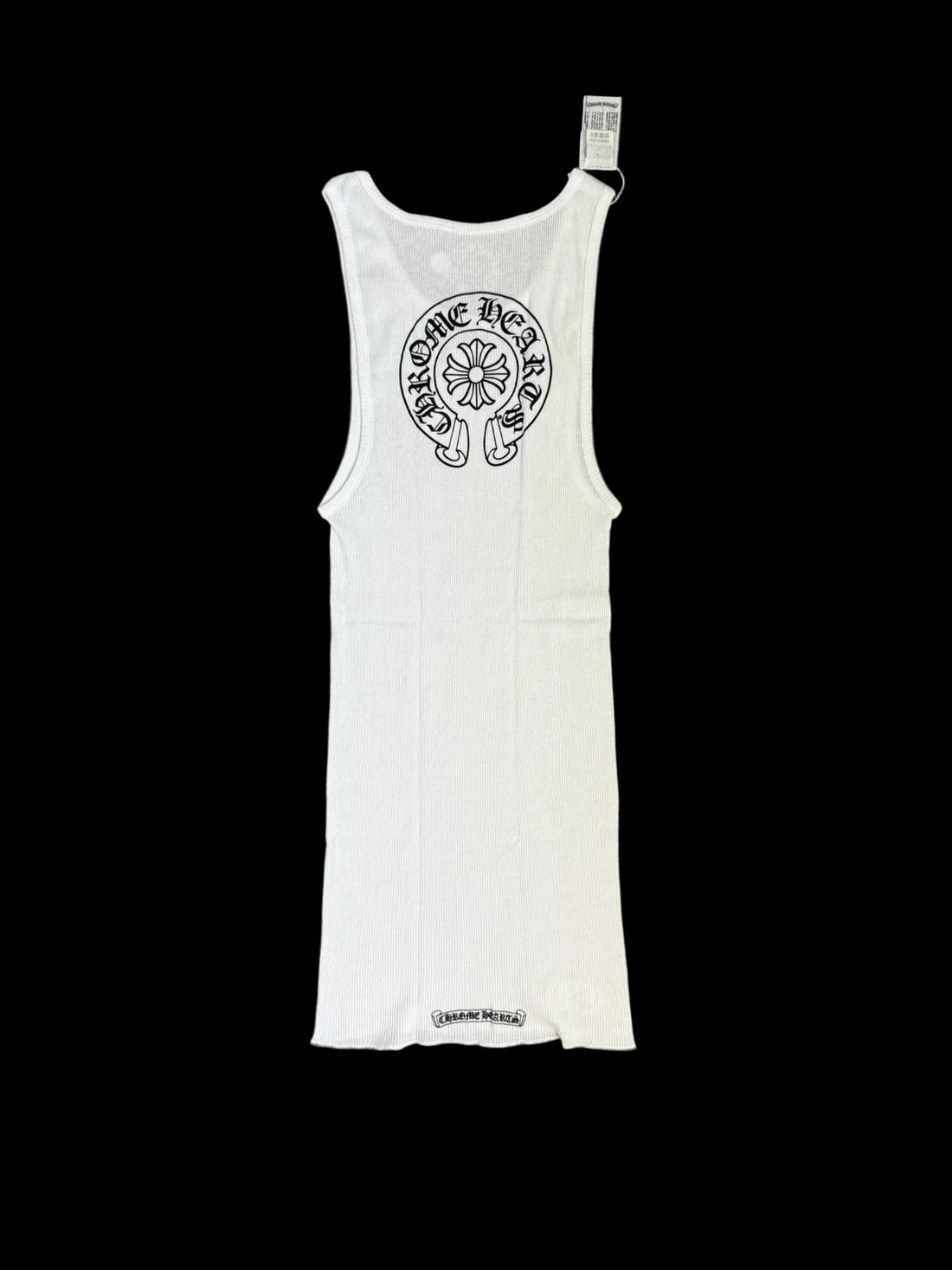 CH: White Horseshoe Ribbed Tank Dress