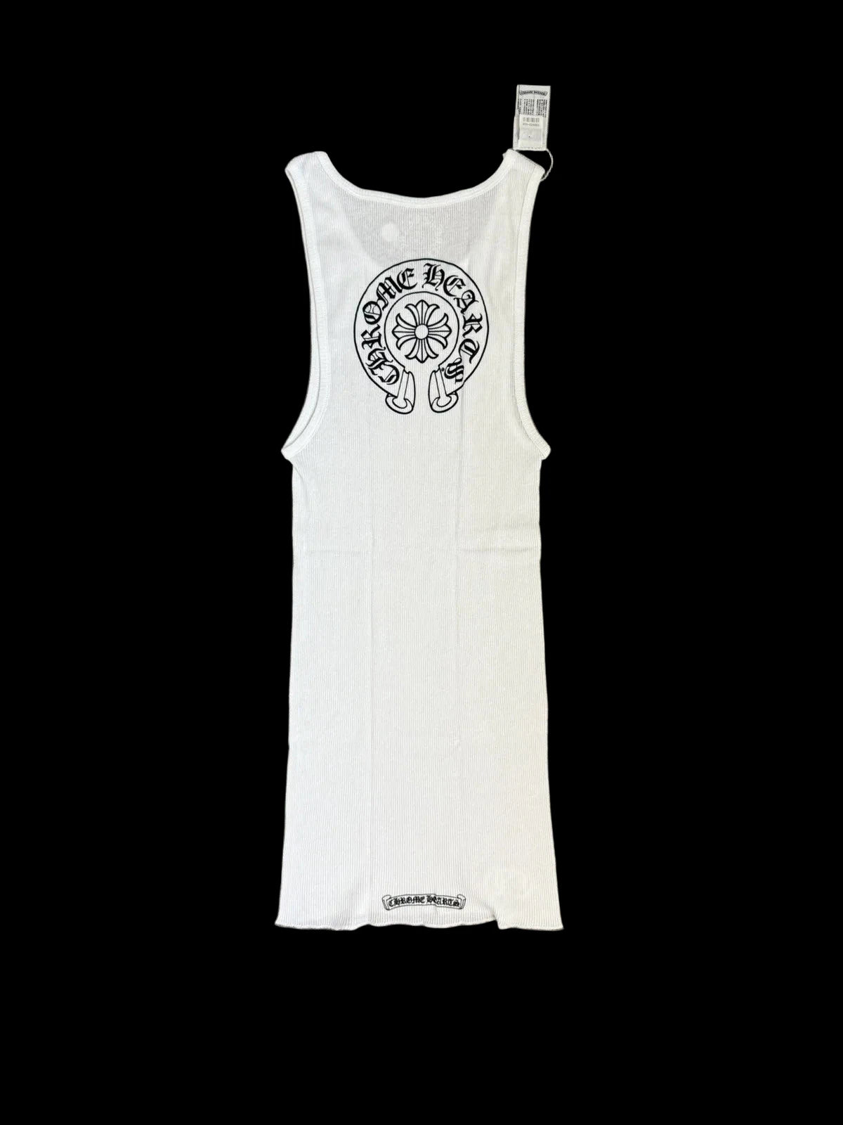 CH: White Horseshoe Ribbed Tank Dress